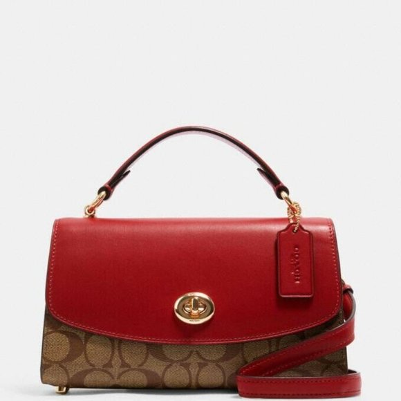 ❤️ NWT COACH Tilly Satchel 23 In Signature Canvas - Picture 2 of 4